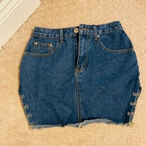 Pretty Little Thing- Denim Mini Skirt